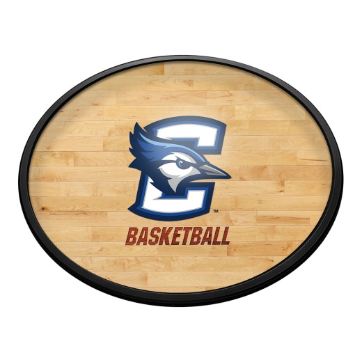 Creighton Bluejays: Hardwood Oval Slimline Lighted Wall Sign