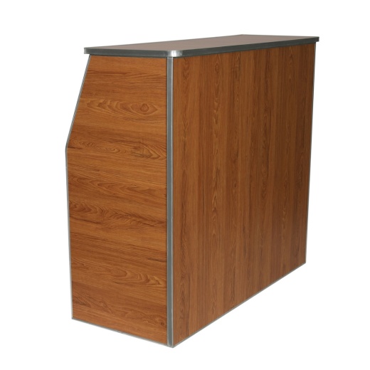 Amara 4' Maple Woodgrain Laminate Foldable Bar Portable Event Bar