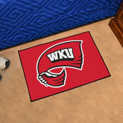 Western Kentucky Hilltoppers Starter Mat Accent Rug 19In. X 30In. Wku Flag Primary Logo