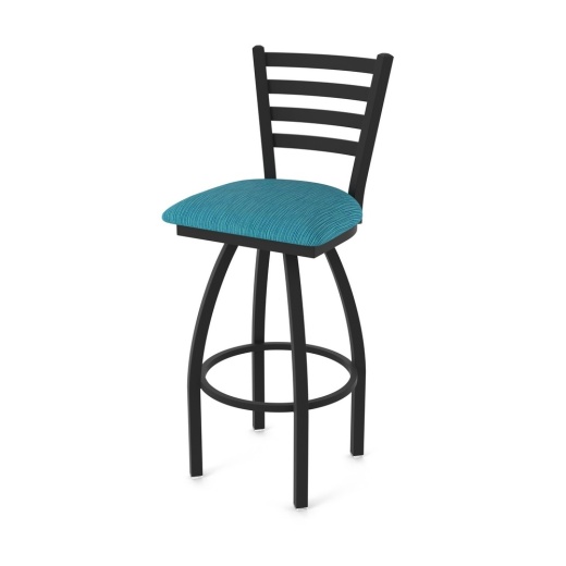 410 Jackie Swivel Stool With Black Wrinkle Finish And Graph Tidal Seat