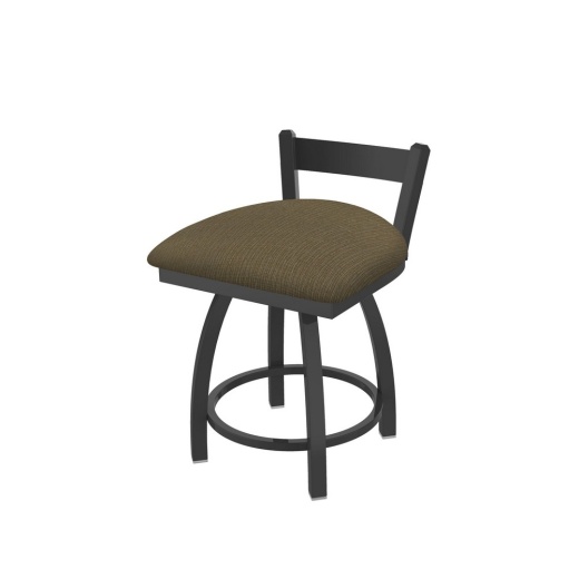 821 Catalina 18" Low Back Swivel Vanity Stool With Pewter Finish And Graph Cork Seat