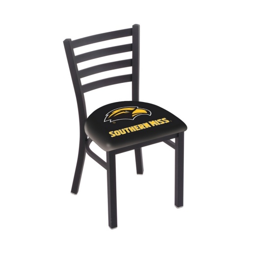 L00418 Black Wrinkle Southern Miss Stationary Chair With Ladder Style Back By Holland Bar Stool Co