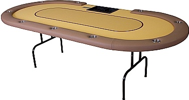 Home Style Texas Hold'em Poker Table With Dealer Spot Chip Tray Customizable