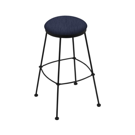 3030 Stationary Stool With Black Wrinkle Finish And Graph Anchor Seat 25 Inch - Counter Stool