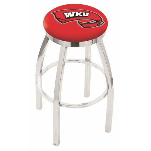 L8c2c Chrome Western Kentucky Swivel Bar Stool With Accent Ring By Holland Bar Stool Company