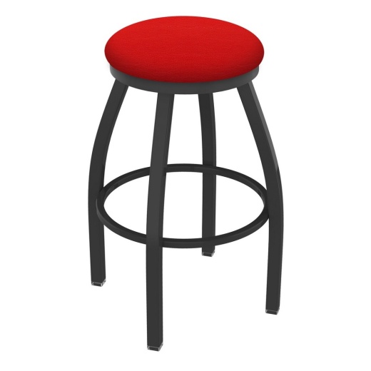 Xl 802 Misha Swivel Stool With Pewter Finish And Canter Red Seat