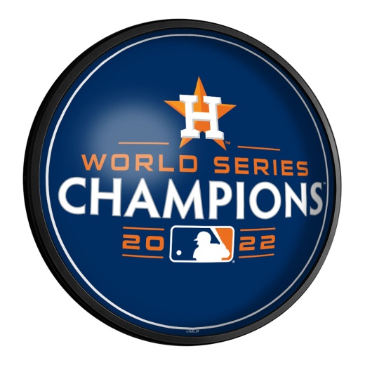 Houston Astros: World Series Champs Round Slimline Lighted Wall Sign