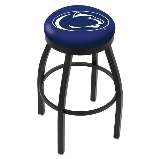 L8b2b Black Wrinkle Penn State Swivel Bar Stool With Accent Ring By Holland Bar Stool Company