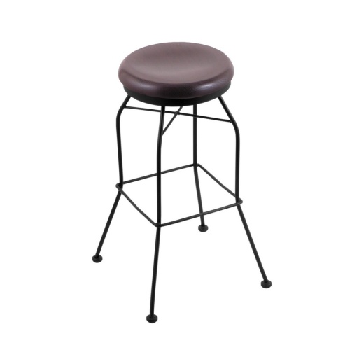 3020 Swivel Stool With Black Wrinkle Finish And Dark Cherry Oak Seat 30 Inch - Extra Tall Bar Stool