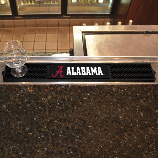 Alabama Crimson Tide Bar Drink Mat 3.25In. X 24In