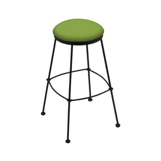 3030 Stationary Stool With Black Wrinkle Finish And Canter Kiwi Green Seat 25 Inch - Counter Stool