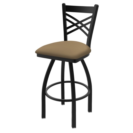 820 Catalina 36" Swivel Bar Stool With Black Wrinkle Finish And Canter Sand Seat