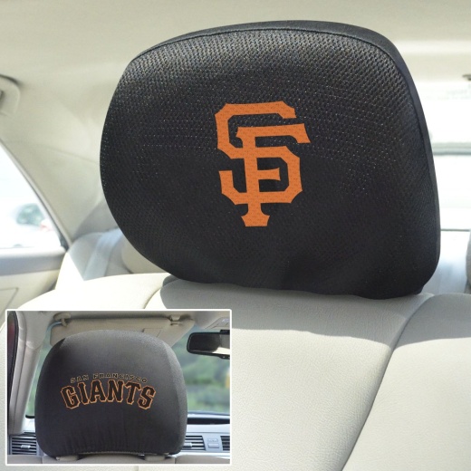 San Francisco Giants Embroidered Head Rest Cover Set 2 Pieces