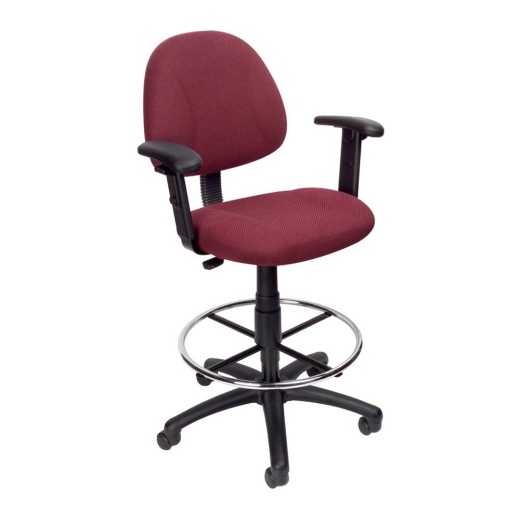 Boss Drafting Stool (B315by) W/Footring And Adjustable Arms