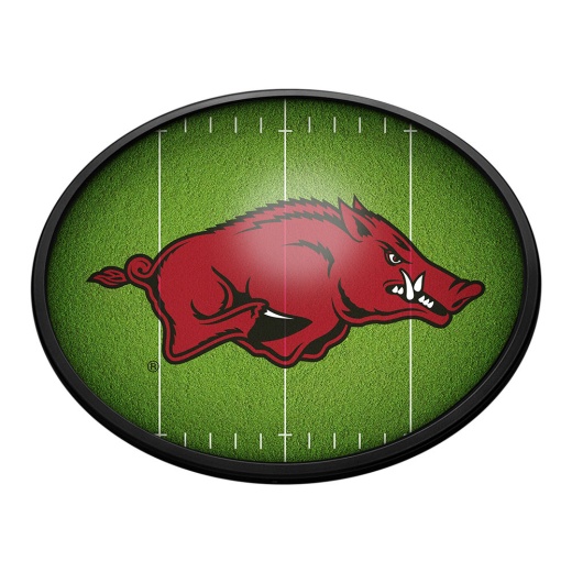 Arkansas Razorbacks: On The 50 Oval Slimline Lighted Wall Sign