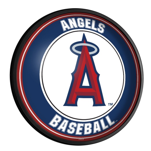 Los Angeles Angels: Round Slimline Lighted Wall Sign