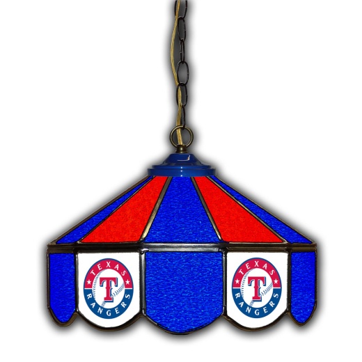 Texas Rangers 14" Glass Pub Lamp
