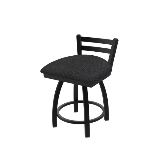 411 Jackie Low Back Swivel Stool With Black Wrinkle Finish And Graph Anchor Seat