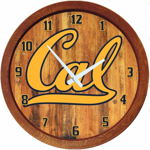 Cal Berkeley Golden Bears 20" Barrel Team Logo Wall Clockprimary Logocolor