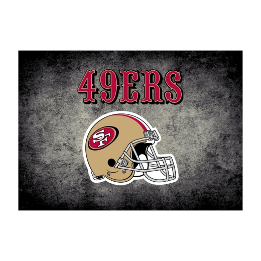 San Francisco 49Ers 4'X6' Distressed Rug