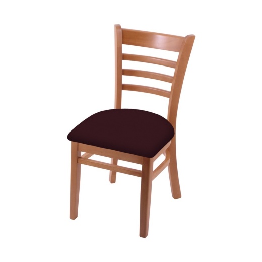 3140 18" Chair With Medium Finish And Canter Bordeaux Seat