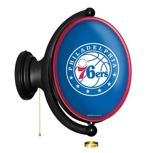 Philadelphia 76Ers: Original Oval Rotating Lighted Wall Sign