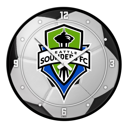 Seattle Sounders: Soccer Ball Modern Disc Wall Clock