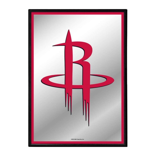 Houston Rockets: Framed Mirrored Wall Sign Vertical