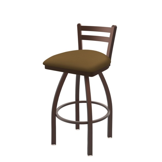 411 Jackie Low Back Swivel Stool With Bronze Finish And Canter Saddle Seat