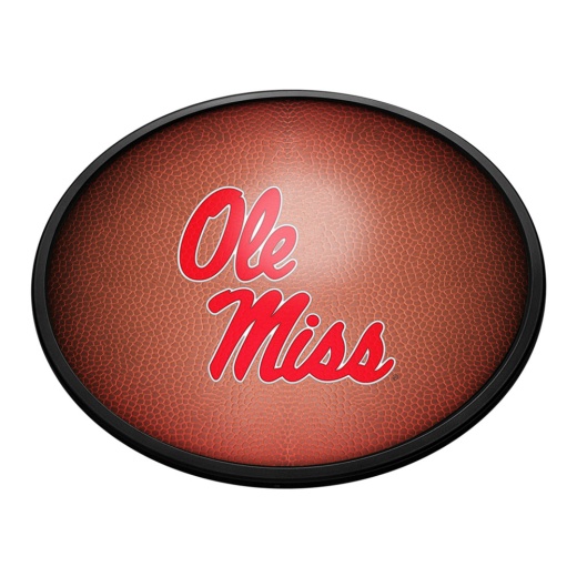 Ole Miss Rebels: Pigskin Oval Slimline Lighted Wall Sign