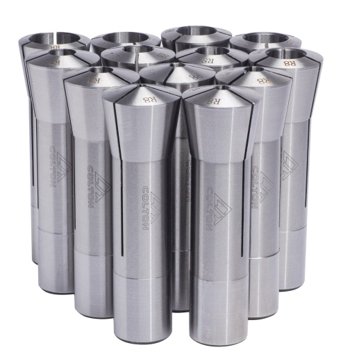 Colton Industrial Tools 20100: 13 Piece Ultra Precision R8 Round Collet Set