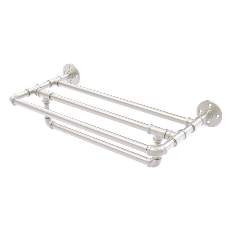 Pipeline Collection Wall Mounted Towel Shelf With Towel Bar