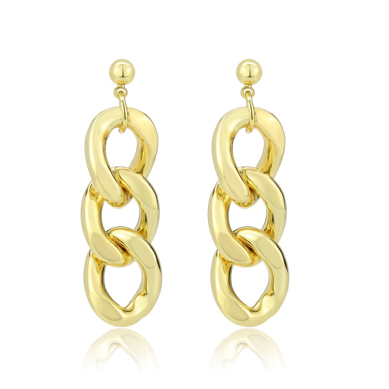 3W1762g - Flash Gold Brass Earring With Nostone In No Stone - N/a