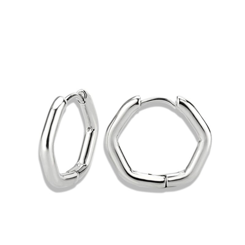 High Polished Minimalist Stainless Steel Earrings - Pair