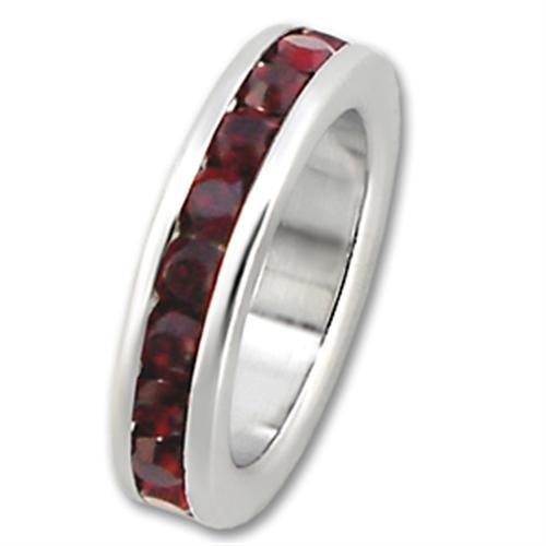 High-Polished 925 Sterling Silver Pendant with Top Grade Crystal in Garnet by Alamode