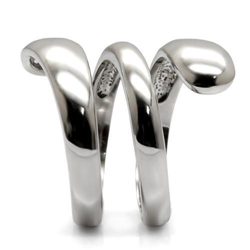 Alamode Tk037 High Polished Stainless Steel Ring - No Stone