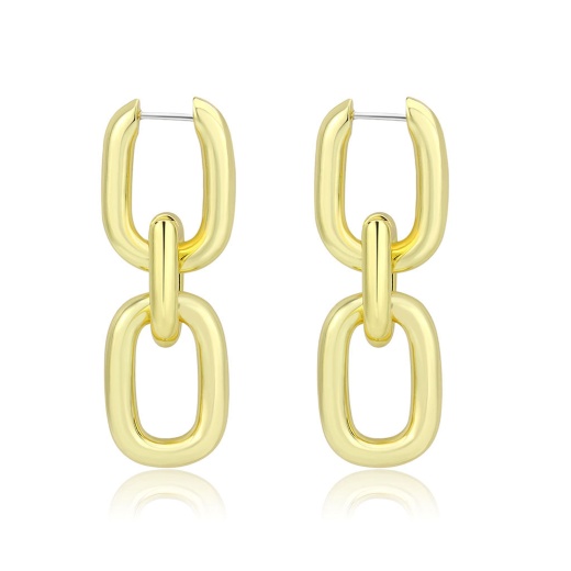 Alamode 3W1736g - Flash Gold Brass Earring With No Stone