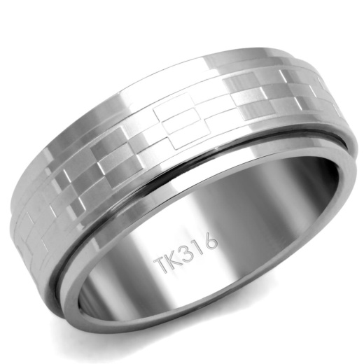 Tk2942 - High Polished Stainless Steel Ring