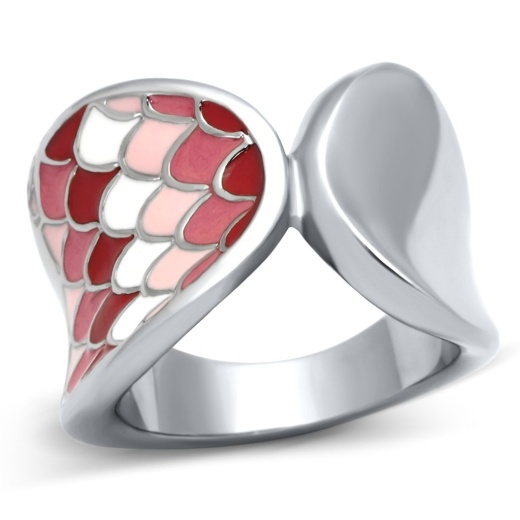 Alamode Tk815 High Polished Stainless Steel Ring with Epoxy in Multi Color
