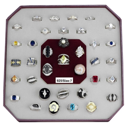 Alamode Vk925-004-Size7 Assorted 925 Sterling Silver Ring
