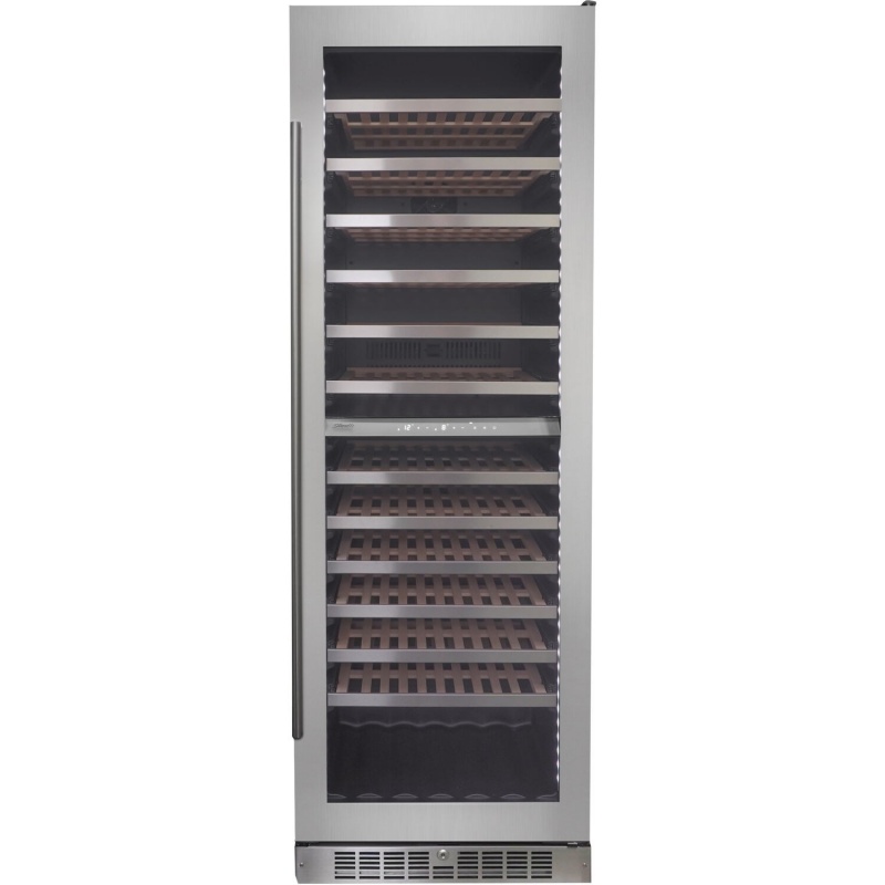 Silhouette Integrated Winde Cooler, Holds 129 Bottles, Towel Bar Handle - Black/Stainless