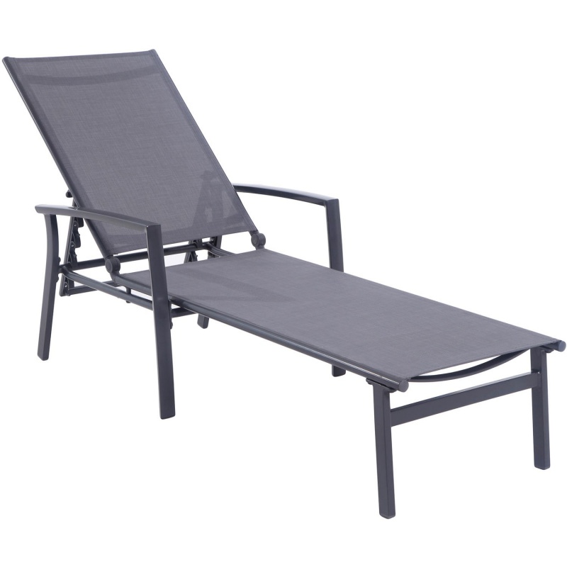 Aluminum Sling Chaise Lounge - Gray/Aluminium