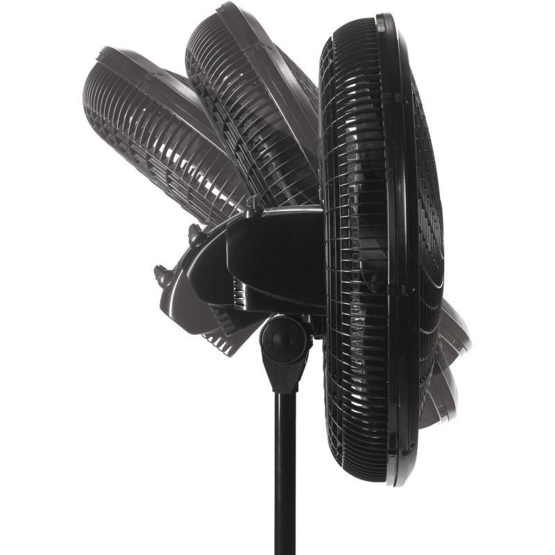 18" Adjustable Elegance & Performance Oscillating Pedestal Fan 3-Speeds - Black