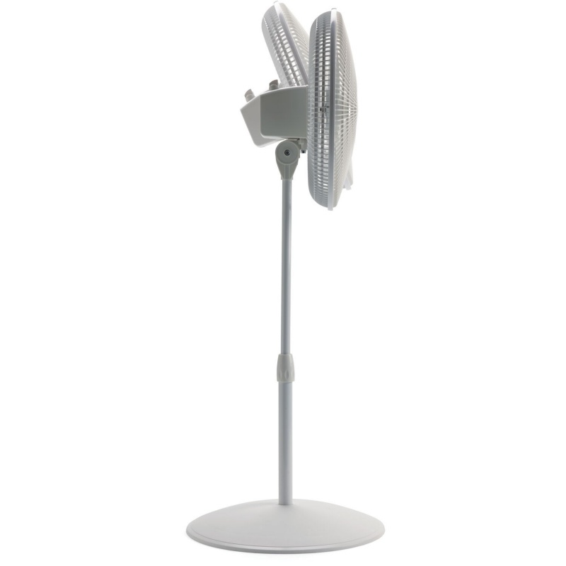 16" Oscillating Compact Stand Fan, 3-Speeds - White
