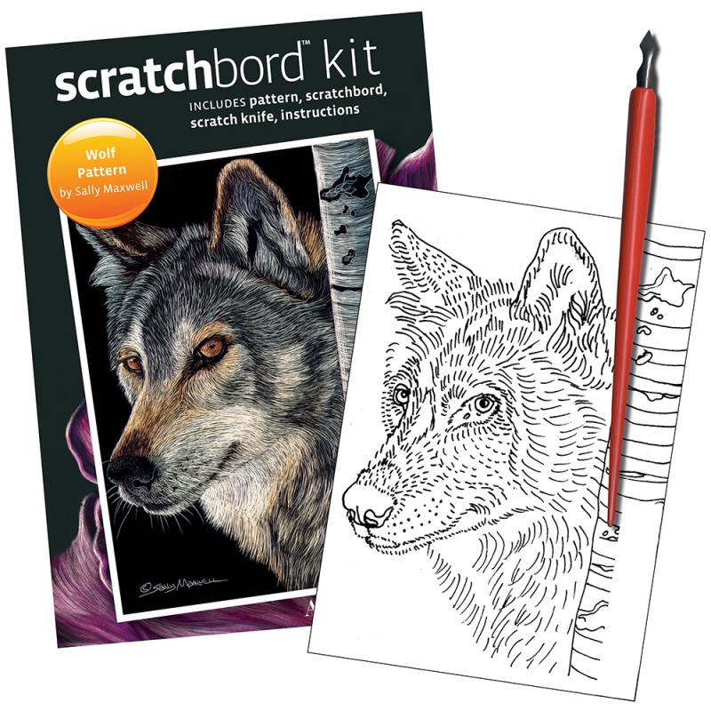 Scratchbord Kit - Wolf