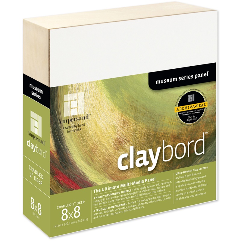 Claybord 2" DEEP Cradled 8x8