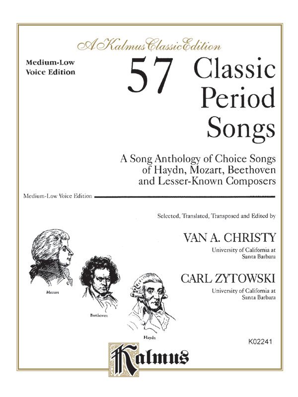 57 Classic Period Songs For Medium Low Voice Comb Bound Book