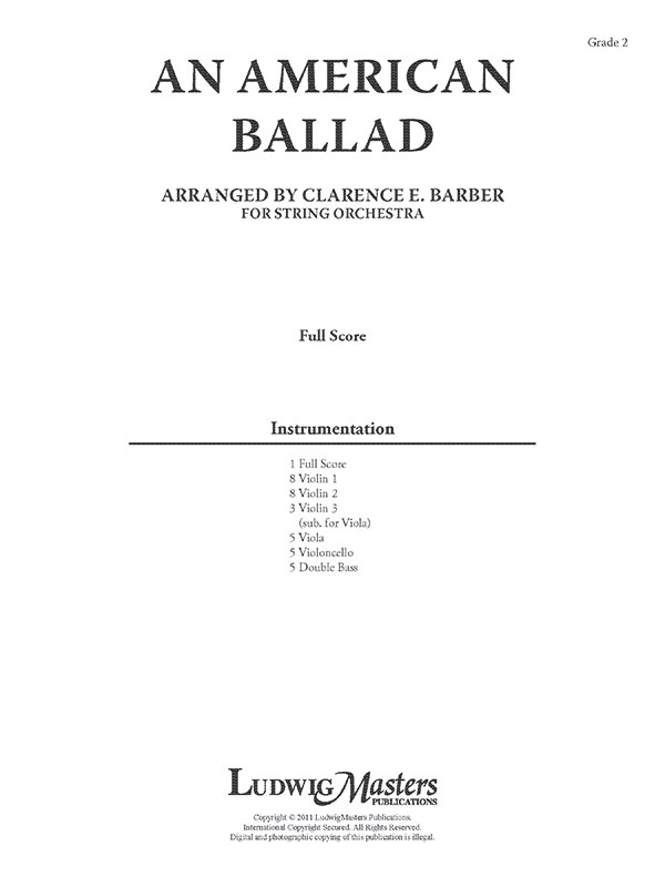 An American Ballad Conductor Score
