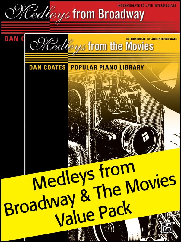 Dan Coates Popular Piano Library: Medleys From Broadway & Medleys From The Movies (Value Pack) Value Pack