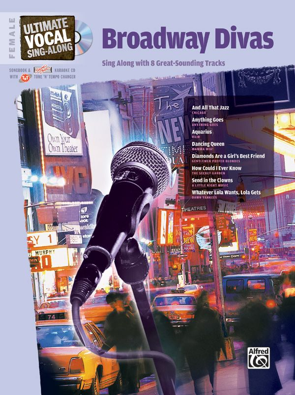 Ultimate Vocal Sing-Along: Broadway Divas (Female Voice) Book & Enhanced Cd
